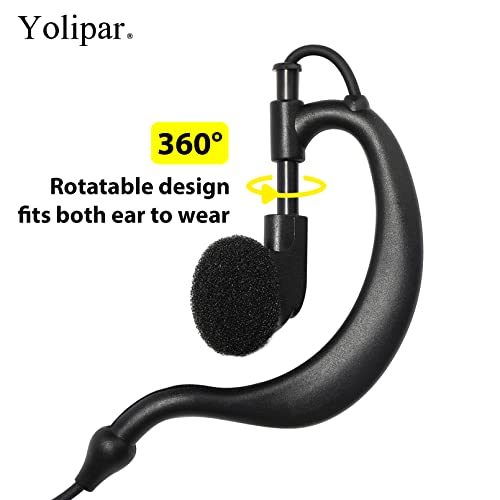 G-Shaped Earpiece for Motorola Radio CP200 GP300 Walkie Talkie Two-Way Headset with PTT Mic