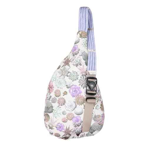 KAVU Original Rope Sack Sling Crossbody Backpack - Succulents
