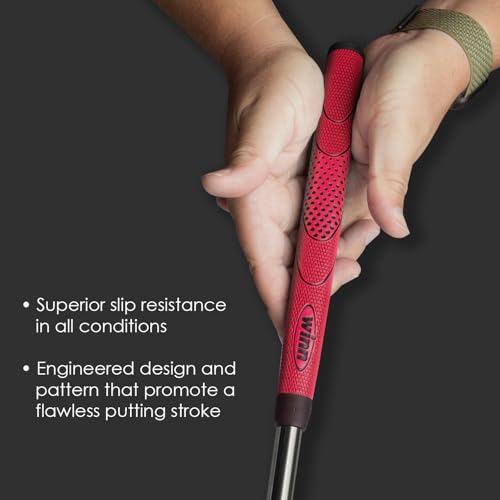 Golf Putter Grip Midsize Pistol 2024 Model - Red, Durable & Comfortable