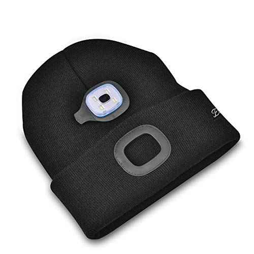 Etsfmoa Unisex Beanie with The Light Gifts for Men Dad Father USB Rechargeable Caps