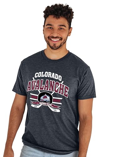 Colorado Avalanche NHL Unisex T-Shirt Heathered Hockey Puck XX-Large Team Color