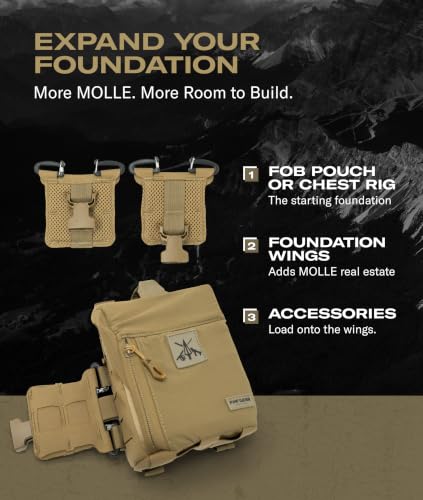 Coyote Brown Modular MOLLE Accessory Panel for Bino Harness & Chest Rigs