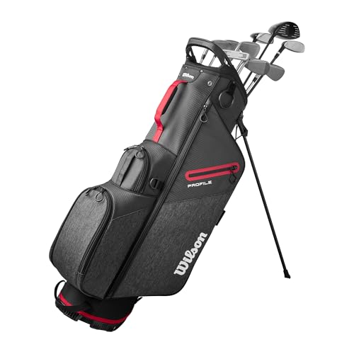 Wilson Teen Profile Complete Golf Set with Stand Bag - Right Hand, Junior, Red/Black/Silver
