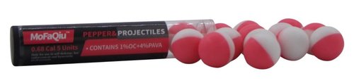 Pepper Ball Projectiles - .68Cal Pepper Projectile Rounds for Compatible .68 Cal launchers,(1% OC+4% PAVA) Pepper Balls，Laser weldingwithout Leakage It is Safer to use (10 Count Pepper Ball)