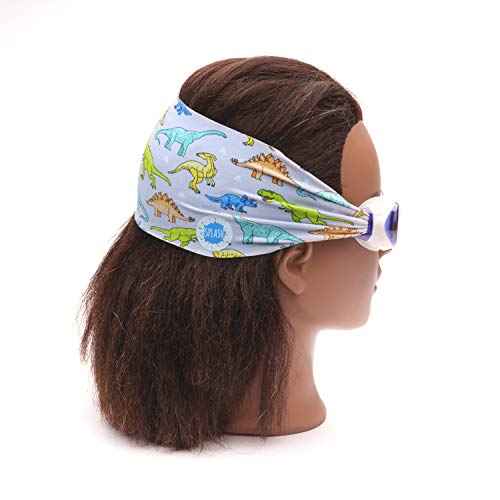 Splash Place SWIM GOGGLES with Fabric Strap - Adult & Kids Swim Goggles - BLUES & GREENS