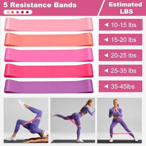 Pilates Essentials Kit for Women, Home Workout Equipment with 12'' Magic Circle, Mini Ball, 5 Resistance Bands, Hip Thrust Belt & Accessories, Pilates Ring Set for Toning, Strength & Flexibility