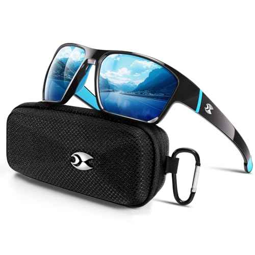 suoso Sports Polarized Sunglasses for Men: TR90 UV400 Protection Sun Glasses Womens Wrap Around Goggles for Drving Fishing