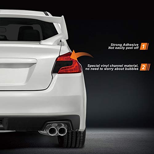 Taillight Vinyl Tint Film - Precut Wrap Cover for 2015-2020 Subaru WRX/STI - Blackout Look