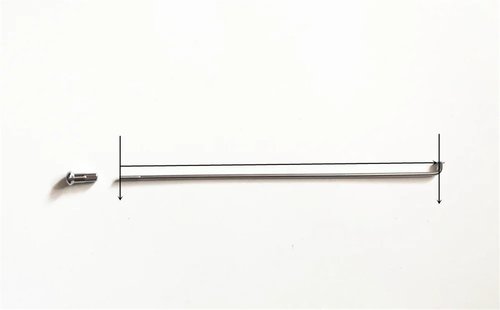 USXUEMIAO 36pcs/lot 11G Diameter 2.85mmLength 55-305mm J-Bend Electric Bike Spokes Material 304 Stainless Steel E-Bike Spokes with Nipples(130mmX2.85mm)