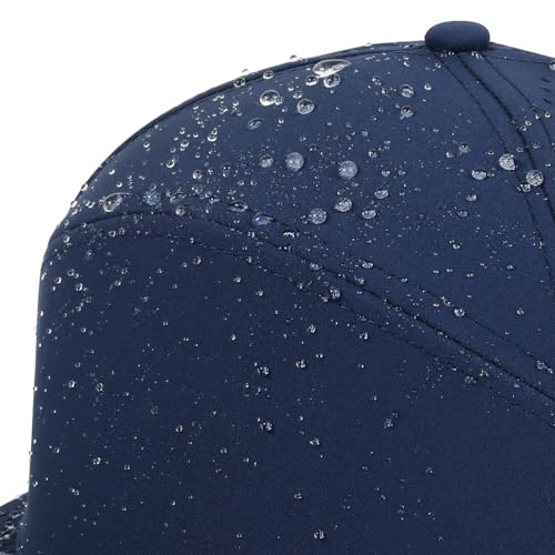 Men Women Quick Dry Flat Brim Baseball Cap Snapback Golf Hat Navy Dark Grey Light Grey