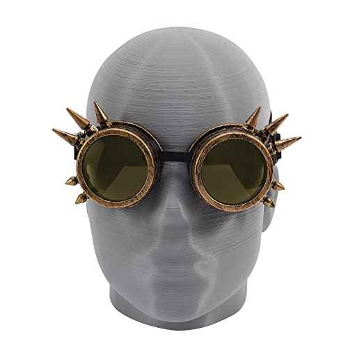 Lelinta Vintage Steampunk Goggles 7 Pairs of Interchangeable Lenses