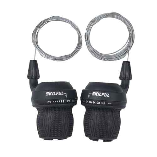 THALOUS Bicycle Twist Shifter Lever 3x7 3x6 Speed Revoshift Lever 21 18 Speed Twist Grip Gear for MTB Mountain Bike 1 Pair