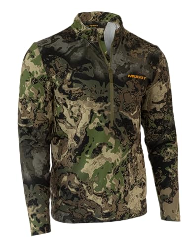 Muddy Men's Lightweight Quarter Zip Shirt - Large Veil Canyon Hybrid