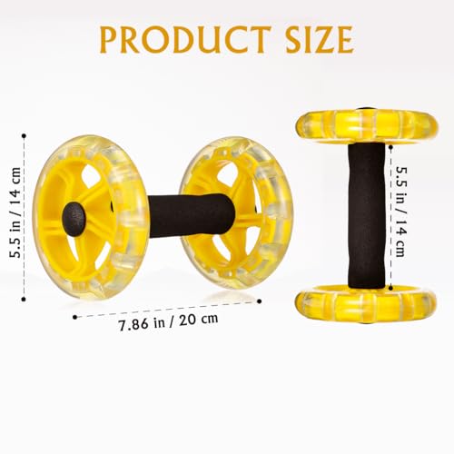 Dual Ab Roller Wheel Set for Core Workout - Portable Abdominal Exercise Equipment