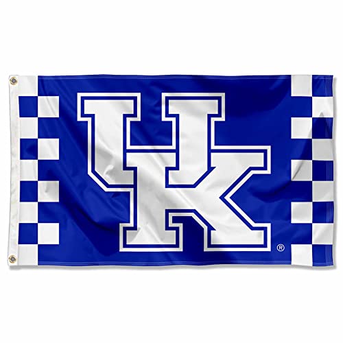 Kentucky Wildcats Checkered Flag Banner - 3x5 ft Polyester Sports Flag