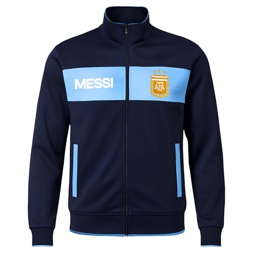 Argentine Football Association Lionel Messi Unisex Track Jacket - Navy Medium - Argentina Variation