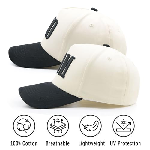 Mom and Dad Matching Trucker Hats - Black Dad and Mom Hat Set for New Parents - One Size