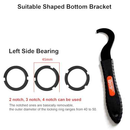 Lock Spanner, Bike Bottom Bracket Removal Tool, Bike Bottom Bracket Wrench for Removal Vintage Bicycle Bottom Brackets Cups Lock Ring