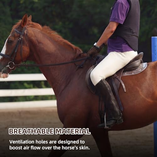 Anti-Slip TPE Horse Saddle Pad for English Saddles - White