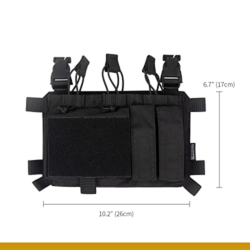 OneTigris Triple Mag Pouch with Utility Pouch Tactical Placard - Black
