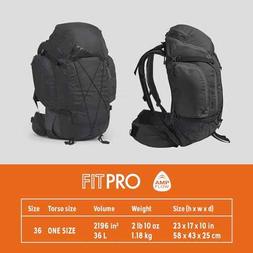 Kelty Redwing 36 ? 36 Liter Internal Frame Backpack for Hiking, Backpacking, Travel, Carry-on Compatible, Hip Belt, Customized Fit, 2023 (Blackout)