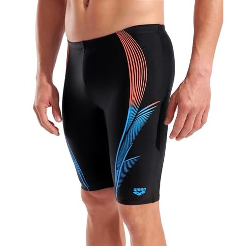 Arena Men's Feel Blast Swim Jammer Knee-Length Swimsuit Sports Pool Bathing Suit