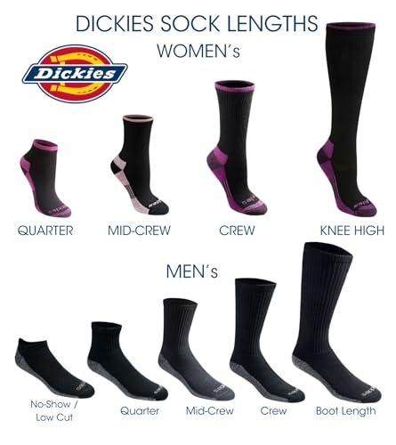 Dickies Women's Dri-Tech Moisture Control Crew Socks - Tribal / Small (6 Pairs)