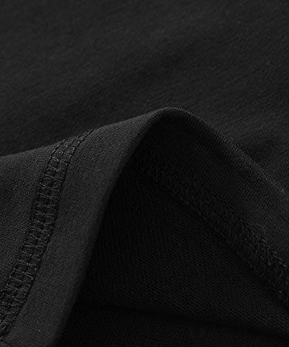 X-Large Petite Women's Cotton Sweatpants with Pockets - Black