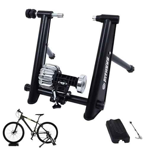 Fitvids Bike Trainer Stand Steel Bicycle Exercise Fluid Magnetic Stand with Front Wheel Riser Block,Multiple Options