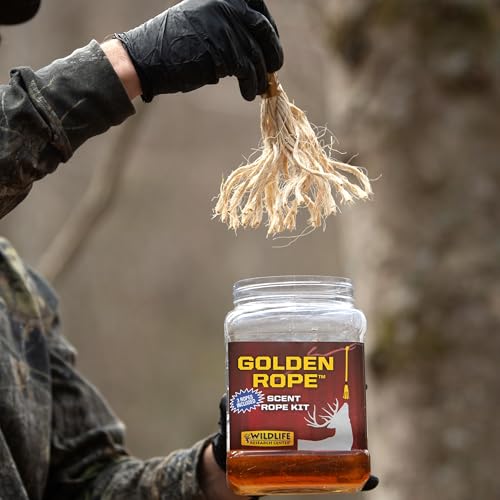 Deer Scent Rope Kit for Hunting with Golden Scent Concentrate - Precut and Taped Rope