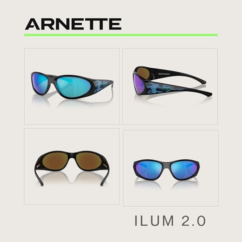 ARNETTE Ilum 2.0 AN4342 Rectangle Sunglasses for Men +BUNDLE with ACCESSORY EYEWEAR KIT