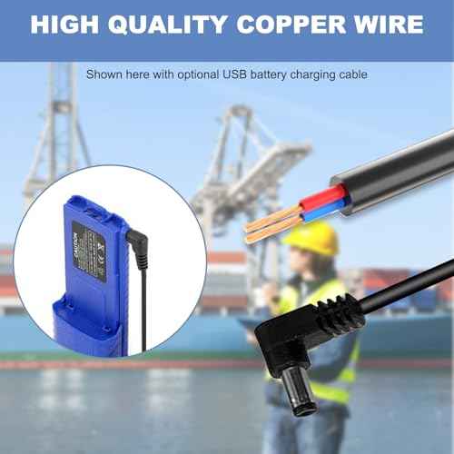USB Charger Cable Compatible with Rugged Radios-for V3 R1 GMR2 GMR2-PLUS and RH5R Extra Large Battery Replacement Charging Cord