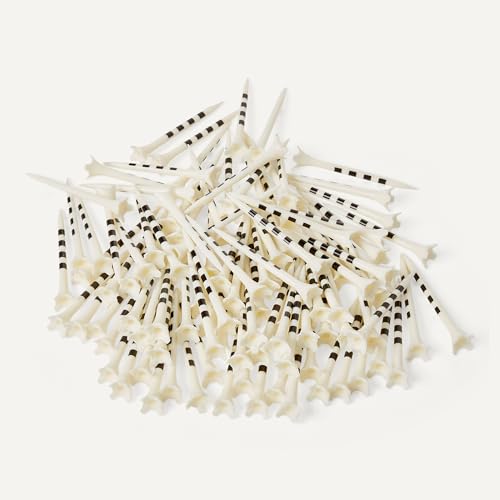3 1/4-Inch Recycled Plastic Golf Tees with Height Marker System - 100 Pack