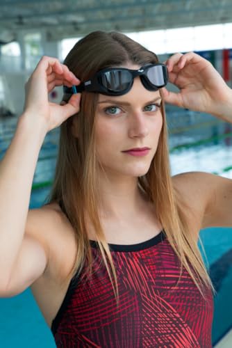 Unisex Swim Goggles with Anti-Fog Coating & Orbit-Proof Seals - Light Blue/White/Blue