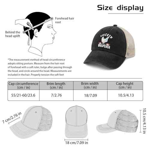 Chicken Whisperer Funny Chicken Tee for Farmers hat Vintage hat AllBlack Mens hat Gifts for Daughter Golf Hats