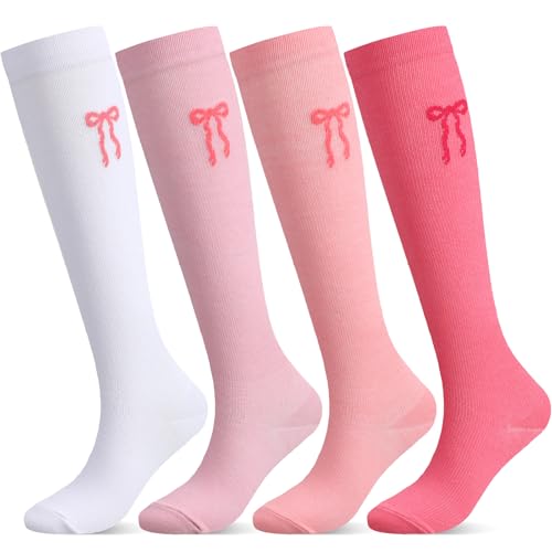Women Compression Socks Knee High Circulation Support Stockings - Warm Colors, 20-30mmHg