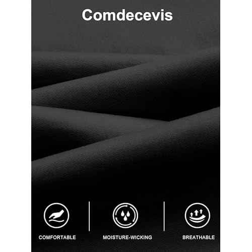 Comdecevis Men's Casual Cargo Pants Workout Joggers Stretch Sweatpants Hiking Drawstring Tactical Pants with Multi Pockets