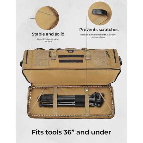 KEMIMOTO Hunting Duffle Bag, 78L large Capacity Travel Gear Bags Tool Range Cases for Long Distance Trips Hiking Hunting Fishing Camping, Multi Pocket Design, Brown Backpackable