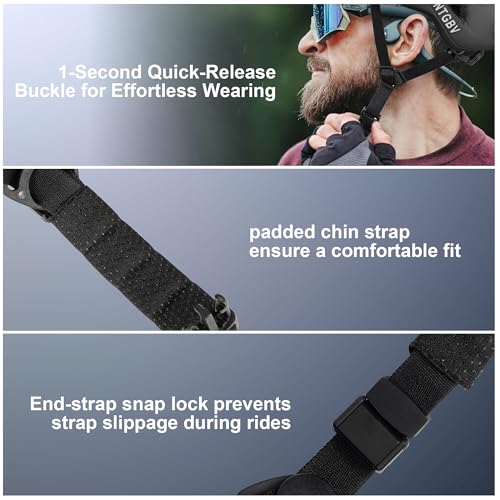 Adult Bike Helmet with Adjustable Fit and Matte Black XL - Certified Safety