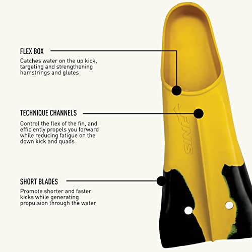 FINIS Z2 Gold Swim Fins - Natural Rubber, Male 7.5-8.5 / Female 8.5-9.5