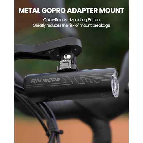 Magicshine Bike Light RN 1500S, Bicycle Lights for Night Riding with Underneath Mounted, FTR LightSync Control, USB Rechargeable, Bike Light Front and Back for Road Mountain Cycling