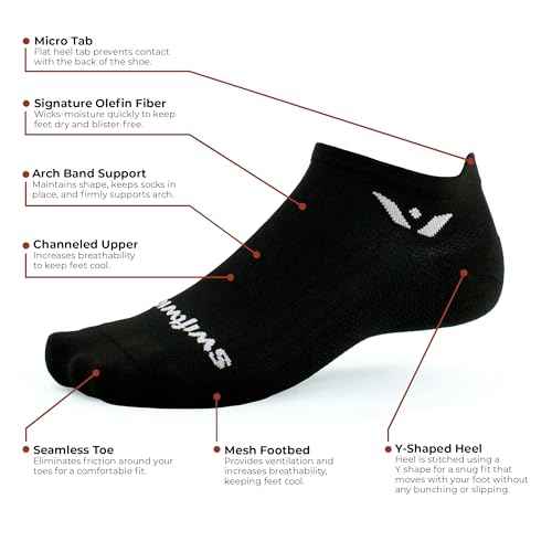 Swiftwick- ASPIRE No Show (Zero Cuff) Running & Cycling Socks