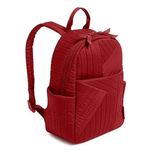 Vera Bradley Women's Cotton Small Backpack, Cardinal Red, One Size