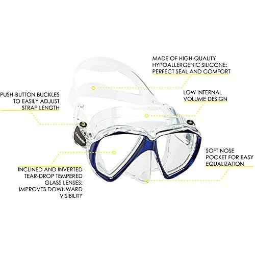 Cressi Adult Snorkeling Kit: Mask + Snorkel, Dual Lens Mask Made of Soft Silicone: Perfect Seal Ranger & Tao