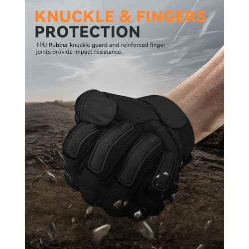 Tactical Gloves for Men, Motorcycle Military Combat Gloves Black Airsoft Gloves Touchscreen for Airsoft Outdoor Hunting Shooting Paintball Work Motorcycling Climbing