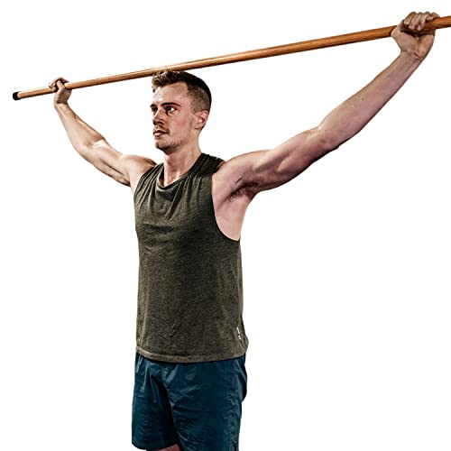 61.5 Inch Bamboo Walking Stick for Fitness & Physical Therapy - Stability & Balance Aid