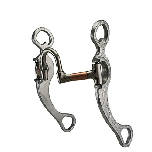 Pro Series Aluminum Horse Bit with Copper Inlay, 5 Inch Mouth, 8.5 Inch Cheeks