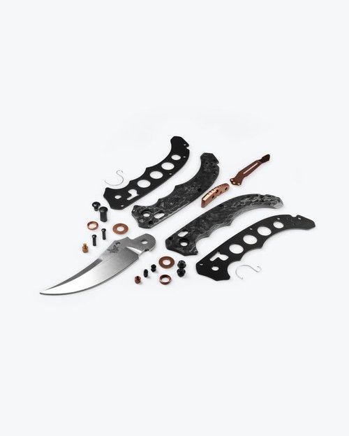 Benchmade - Mini Bedlam 865 Tactical Knife, Scimitar Blade, Carbon Fiber Handle (865-02)
