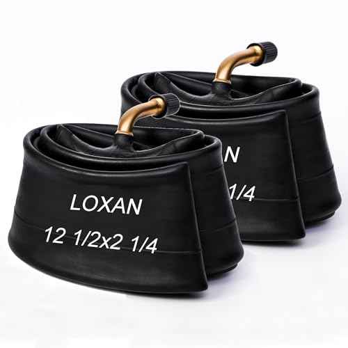 Loxan 2 Pack 12.5x2.25 Bike Inner Tubes Compatible with 12 and 12.5 inches Electric Scooters, 12 1/2 x 2 1/4 inch Replacement Bicycle Tubes with Angled Valve Stem for Electric Bike, E-Bike