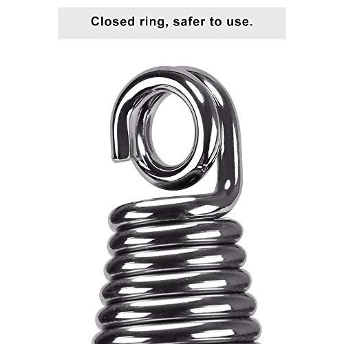 Heavy Duty Bag Spring for Punching Bags up to 300 lbs - Silver Conical Spring with Carabiners